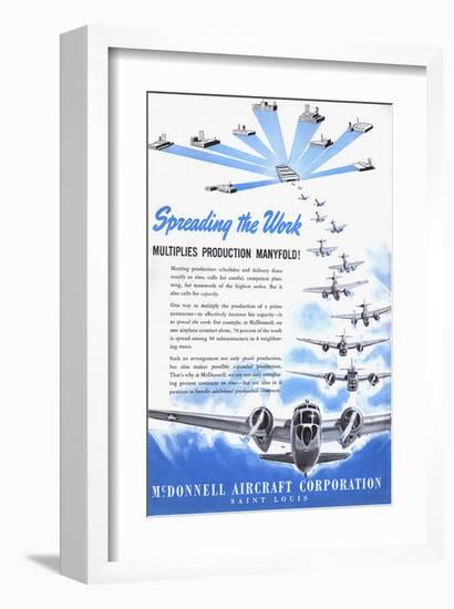 Spreading the Work McDonnell ad-null-Framed Art Print
