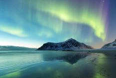 Northern Lights on Skagsanden Norway-spreephoto de-Mounted Photographic Print