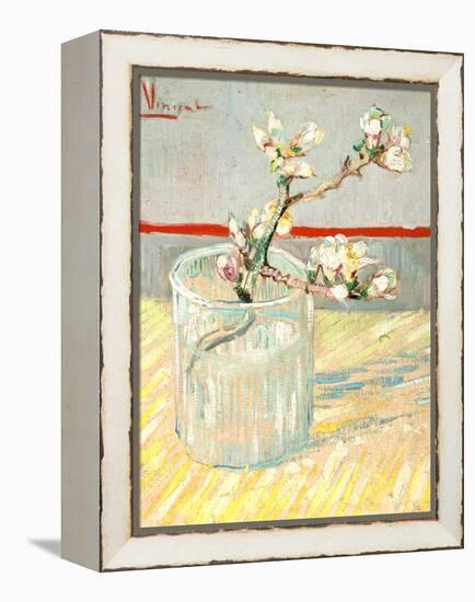 Sprig of Flowering Almond Blossom in a Glass, 1888-Vincent van Gogh-Framed Premier Image Canvas