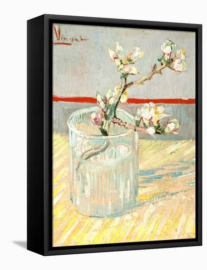 Sprig of Flowering Almond Blossom in a Glass, 1888-Vincent van Gogh-Framed Premier Image Canvas