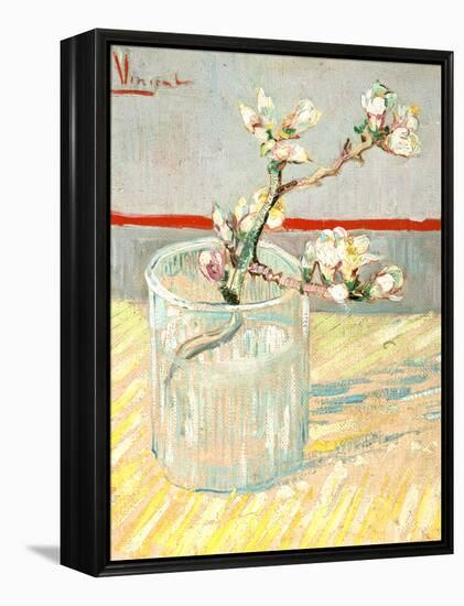 Sprig of Flowering Almond Blossom in a Glass, 1888-Vincent van Gogh-Framed Premier Image Canvas