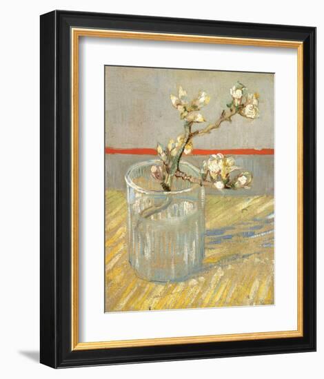 Sprig of Flowering Almond in a Glass, 1888-Vincent van Gogh-Framed Art Print