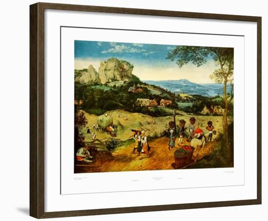 Sprin, Haymakers-Pieter Bruegel the Elder-Framed Art Print