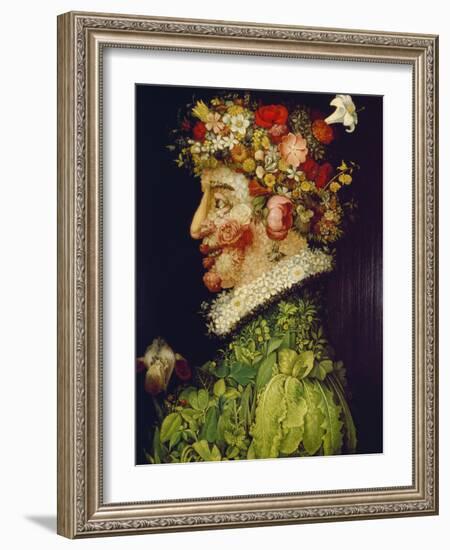 Spring, 1563-Giuseppe Arcimboldo-Framed Giclee Print