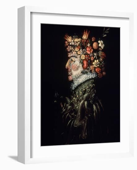 Spring, 1570-1575-Giuseppe Arcimboldo-Framed Giclee Print