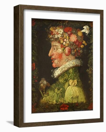 Spring, 1573-Giuseppe Arcimboldo-Framed Giclee Print