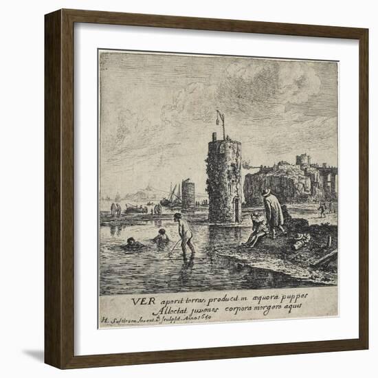 Spring, 1650-Herman the Younger Saftleven-Framed Giclee Print