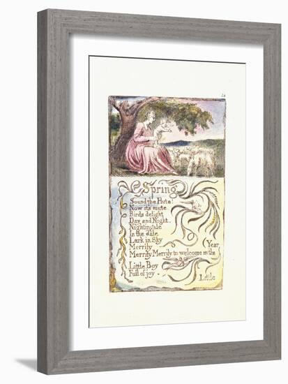 Spring, 1789-William Blake-Framed Giclee Print