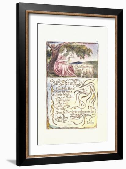 Spring, 1789-William Blake-Framed Giclee Print