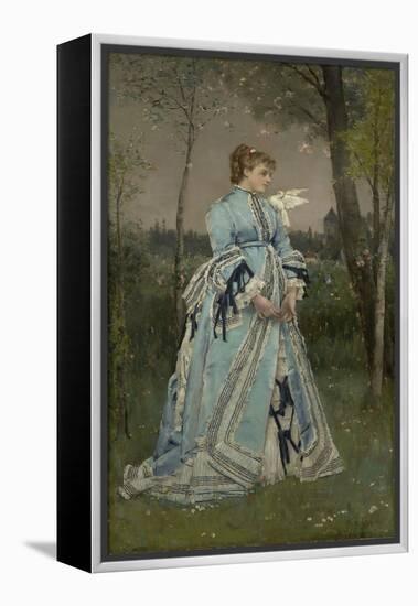 Spring, 1877 (Oil on Canvas)-Alfred Emile Stevens-Framed Premier Image Canvas