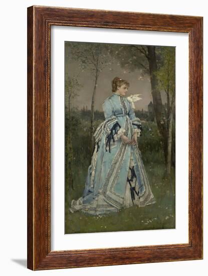 Spring, 1877 (Oil on Canvas)-Alfred Emile Stevens-Framed Giclee Print