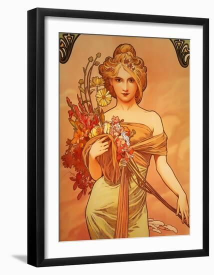 Spring, 1896-Alphonse Mucha-Framed Art Print