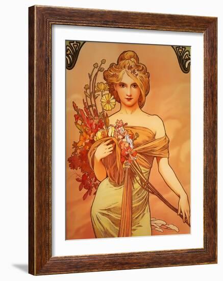 Spring, 1896-Alphonse Mucha-Framed Art Print