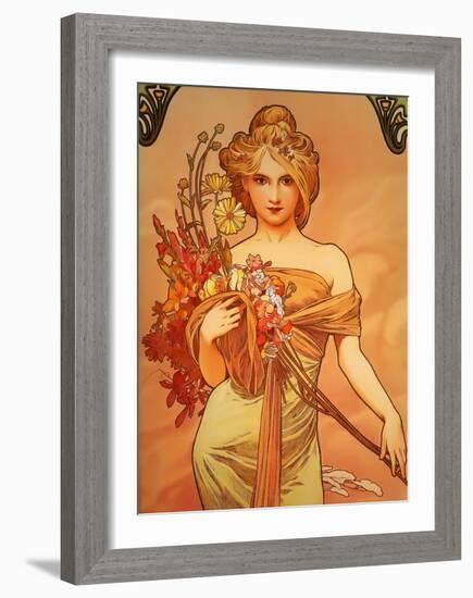 Spring, 1896-Alphonse Mucha-Framed Art Print