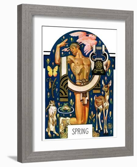 "Spring 1929,"March 30, 1929-Joseph Christian Leyendecker-Framed Giclee Print