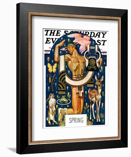 "Spring 1929," Saturday Evening Post Cover, March 30, 1929-Joseph Christian Leyendecker-Framed Giclee Print