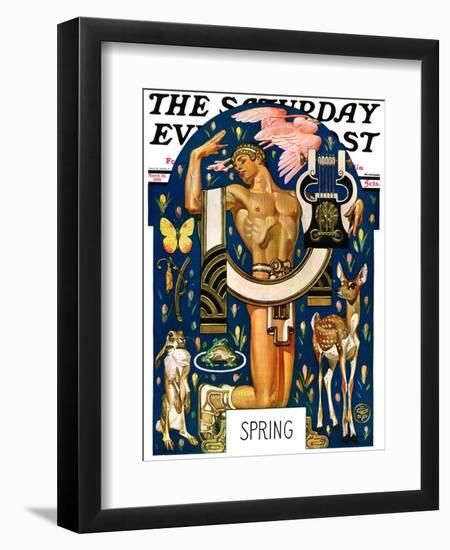 "Spring 1929," Saturday Evening Post Cover, March 30, 1929-Joseph Christian Leyendecker-Framed Giclee Print