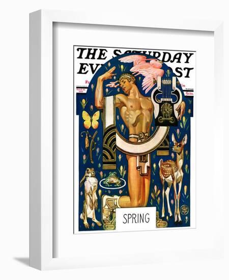 "Spring 1929," Saturday Evening Post Cover, March 30, 1929-Joseph Christian Leyendecker-Framed Giclee Print