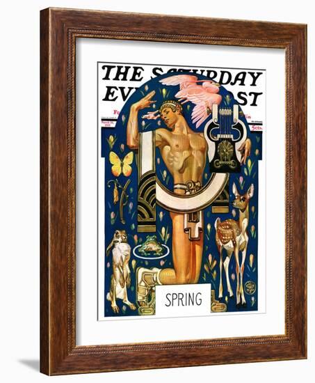 "Spring 1929," Saturday Evening Post Cover, March 30, 1929-Joseph Christian Leyendecker-Framed Giclee Print