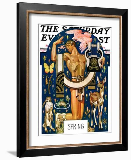 "Spring 1929," Saturday Evening Post Cover, March 30, 1929-Joseph Christian Leyendecker-Framed Giclee Print