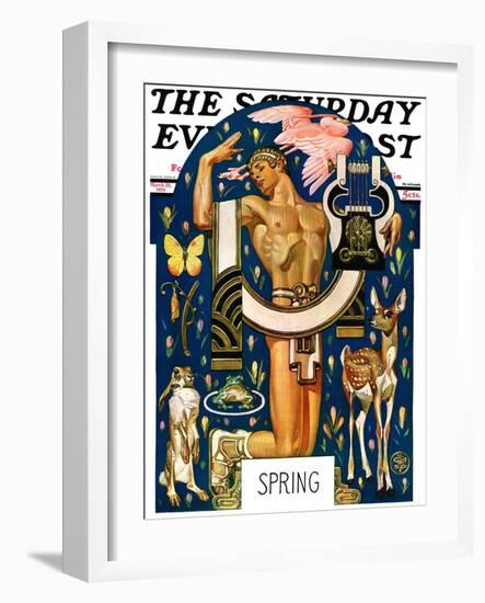 "Spring 1929," Saturday Evening Post Cover, March 30, 1929-Joseph Christian Leyendecker-Framed Giclee Print