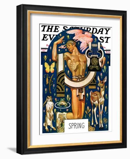 "Spring 1929," Saturday Evening Post Cover, March 30, 1929-Joseph Christian Leyendecker-Framed Giclee Print