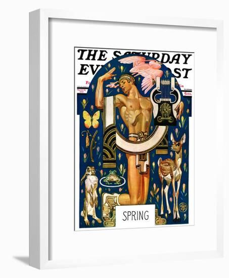 "Spring 1929," Saturday Evening Post Cover, March 30, 1929-Joseph Christian Leyendecker-Framed Premium Giclee Print
