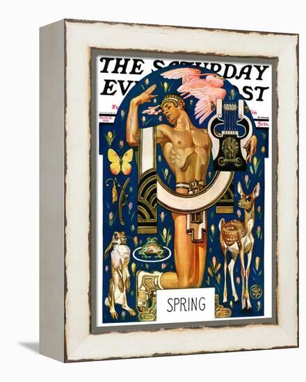 "Spring 1929," Saturday Evening Post Cover, March 30, 1929-Joseph Christian Leyendecker-Framed Premier Image Canvas