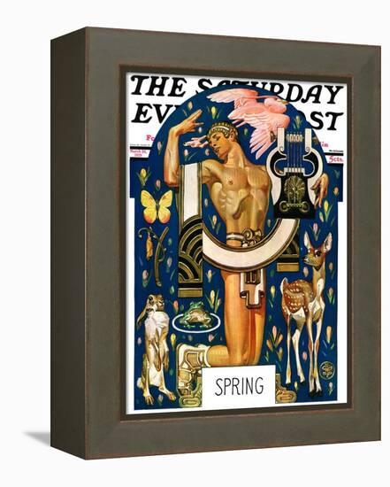 "Spring 1929," Saturday Evening Post Cover, March 30, 1929-Joseph Christian Leyendecker-Framed Premier Image Canvas