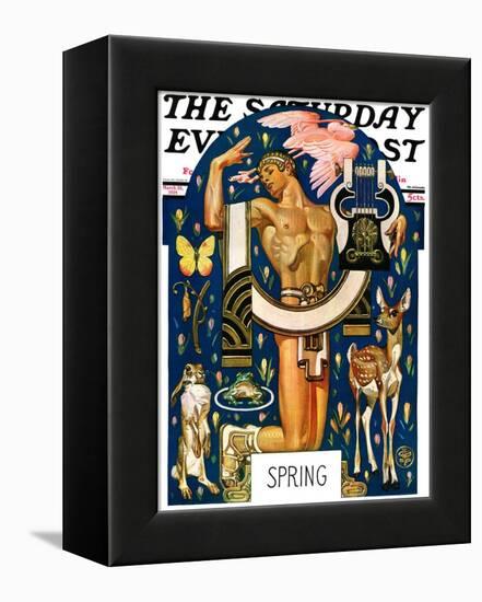 "Spring 1929," Saturday Evening Post Cover, March 30, 1929-Joseph Christian Leyendecker-Framed Premier Image Canvas