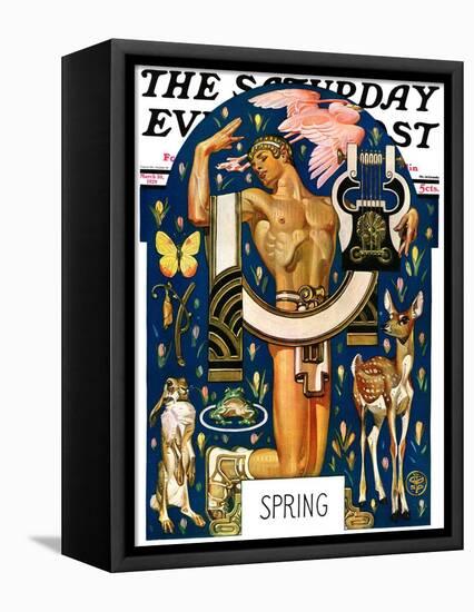 "Spring 1929," Saturday Evening Post Cover, March 30, 1929-Joseph Christian Leyendecker-Framed Premier Image Canvas
