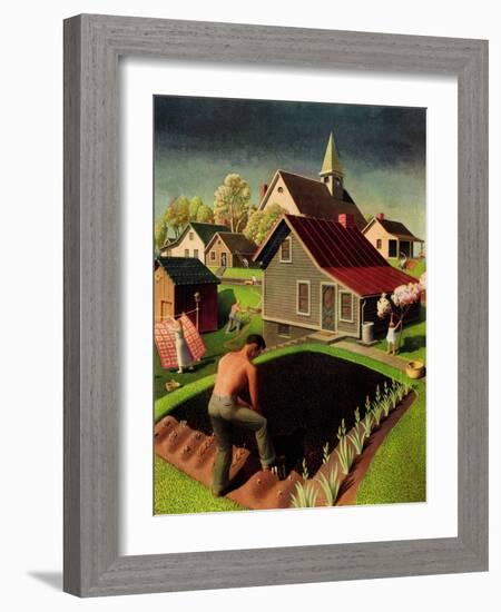 "Spring 1942," April 18, 1942-Grant Wood-Framed Giclee Print