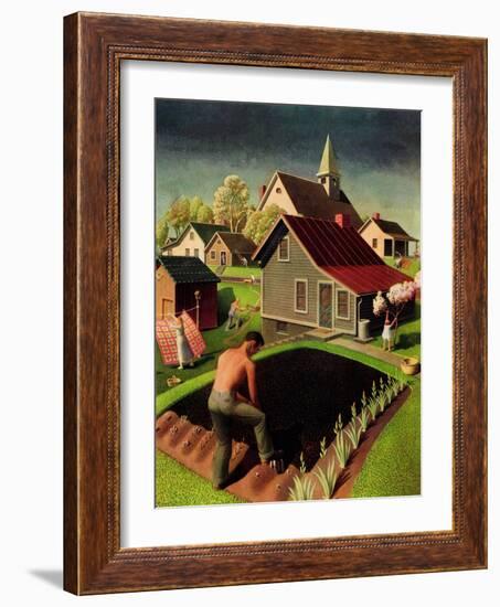 "Spring 1942," April 18, 1942-Grant Wood-Framed Giclee Print