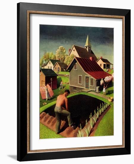 "Spring 1942," April 18, 1942-Grant Wood-Framed Giclee Print