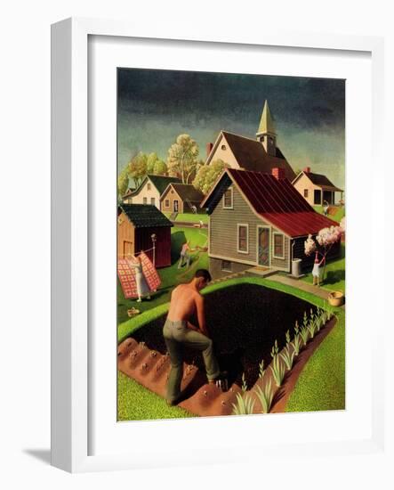 "Spring 1942," April 18, 1942-Grant Wood-Framed Giclee Print