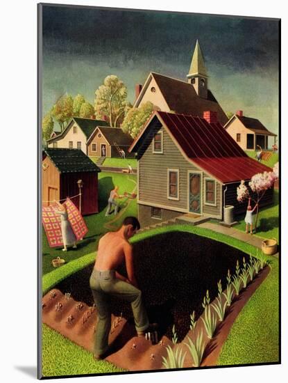 "Spring 1942," April 18, 1942-Grant Wood-Mounted Giclee Print