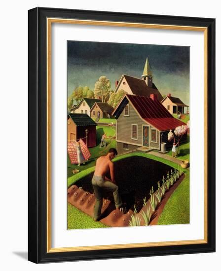 "Spring 1942," April 18, 1942-Grant Wood-Framed Giclee Print