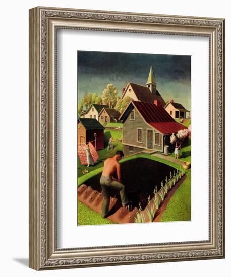 "Spring 1942," April 18, 1942-Grant Wood-Framed Giclee Print