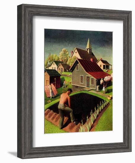 "Spring 1942," April 18, 1942-Grant Wood-Framed Giclee Print