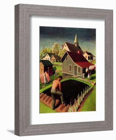 "Spring 1942," April 18, 1942-Grant Wood-Framed Giclee Print