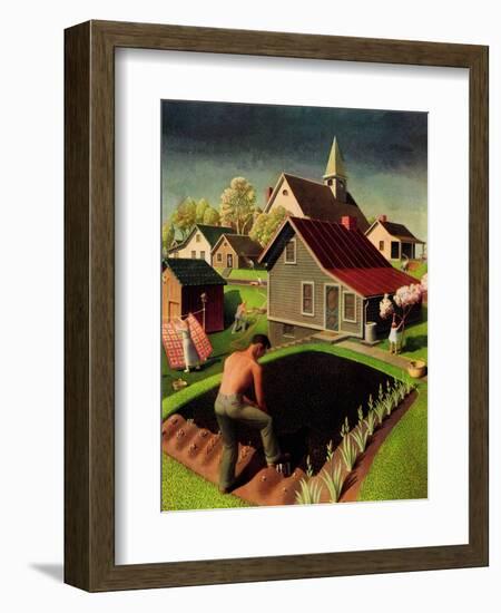 "Spring 1942," April 18, 1942-Grant Wood-Framed Giclee Print