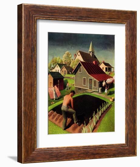 "Spring 1942," April 18, 1942-Grant Wood-Framed Giclee Print