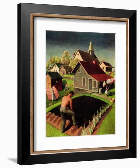 "Spring 1942," April 18, 1942-Grant Wood-Framed Giclee Print