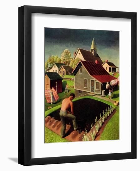 "Spring 1942," April 18, 1942-Grant Wood-Framed Giclee Print