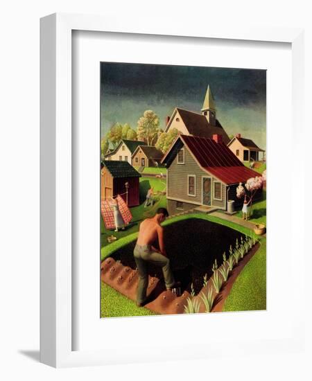 "Spring 1942," April 18, 1942-Grant Wood-Framed Giclee Print