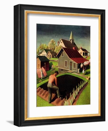 "Spring 1942," April 18, 1942-Grant Wood-Framed Giclee Print