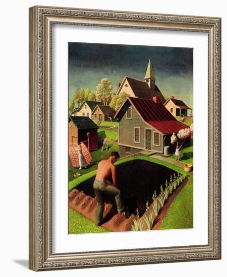 "Spring 1942," April 18, 1942-Grant Wood-Framed Premium Giclee Print