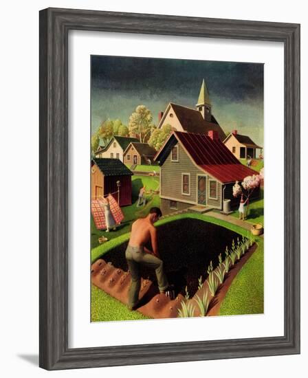 "Spring 1942," April 18, 1942-Grant Wood-Framed Premium Giclee Print