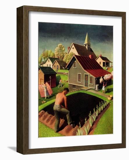 "Spring 1942," April 18, 1942-Grant Wood-Framed Premium Giclee Print