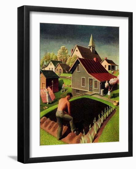 "Spring 1942," April 18, 1942-Grant Wood-Framed Premium Giclee Print